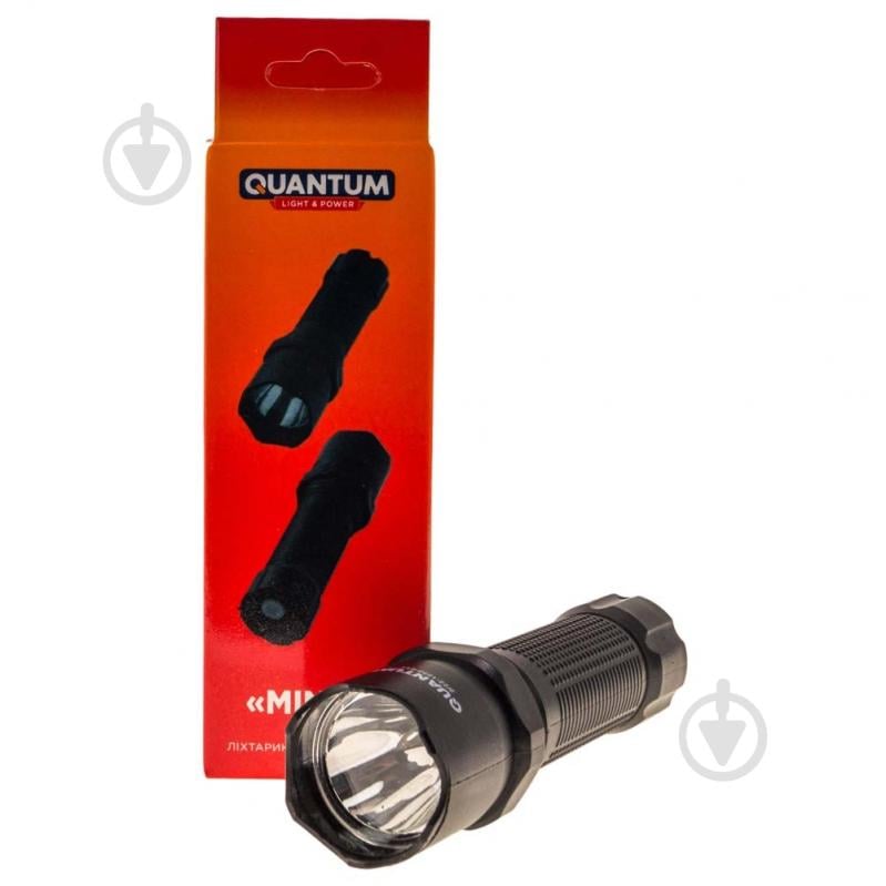 Ліхтарик акумуляторний Quantum QM-FL1040 Minik black 3W LED з USB чорний - фото 6