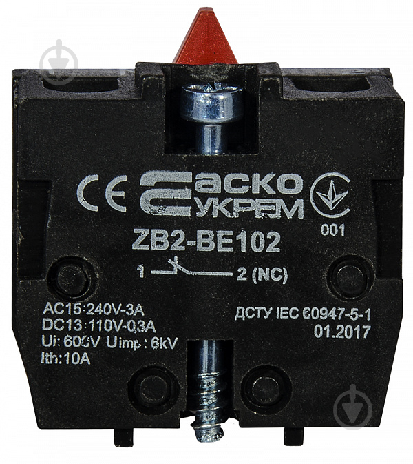 Кнопка Аско-Укрем Контакт ZB2-BE102 NС A0140010028 - фото 2