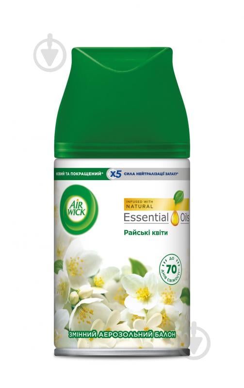 Сменный баллон для автоматического освежителя воздуха Air Wick Freshmatic Райские цветы 250 мл - фото 1