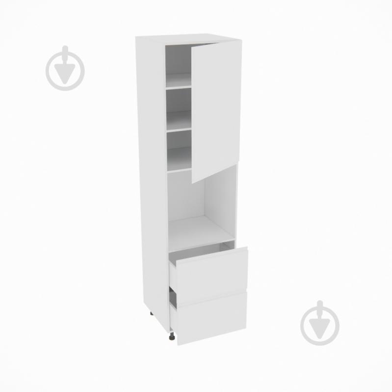 Пенал Влада ( П 60 ДШ (920) FAVORIT права) білий шовк/білий Світ Меблів - фото 2 Пенал Влада ( П 60 ДШ (920) FAVORIT права) білий шовк/білий Світ Меблів - фото 2