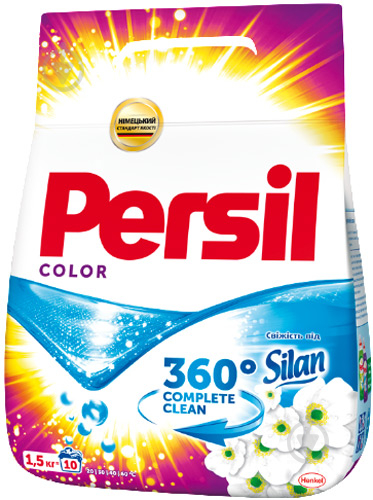 Порошок для машинной и ручной стирки Persil Color свежесть от Silan 1,5 кг - фото 1