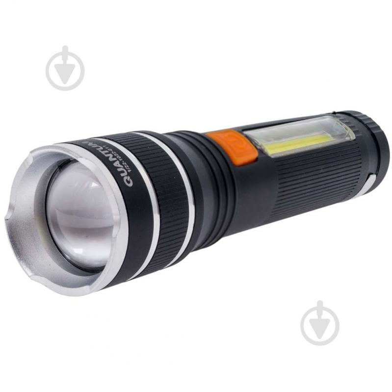 Фонарик аккумуляторный Quantum Helper 10W LED zoom + COB с USB 700 Lm черный QM-FL1032 - фото 3