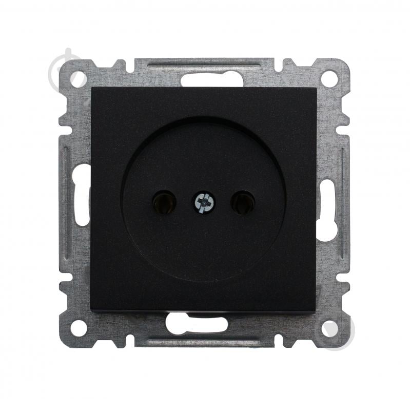 Механізм розетки без заземлення Makel Karea IP20 чорний 57054022 - фото 2