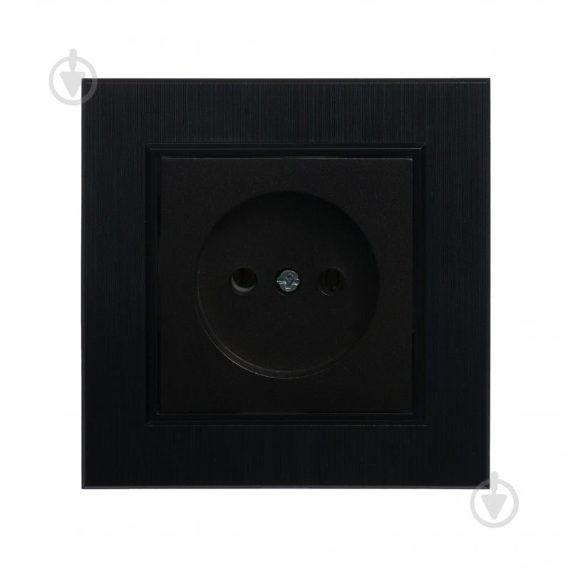 Механізм розетки без заземлення Makel Karea IP20 чорний 57054022 - фото 1