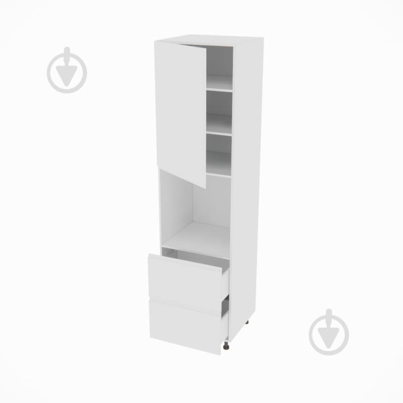 Пенал Влада ( П 60 ДШ (920) FAVORIT левая) белый шелк/белый Світ Меблів - фото 2 Пенал Влада ( П 60 ДШ (920) FAVORIT левая) белый шелк/белый Світ Меблів - фото 2