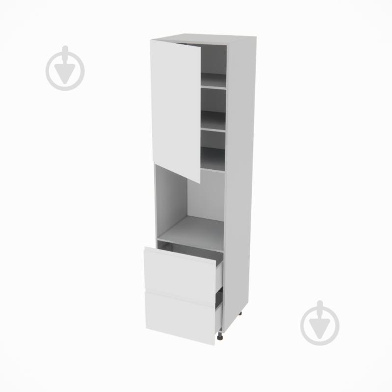 Пенал Влада ( П 60 ДШ (920) FAVORIT левая) белый шелк/пепельный Світ Меблів - фото 2 Пенал Влада ( П 60 ДШ (920) FAVORIT левая) белый шелк/пепельный Світ Меблів - фото 2