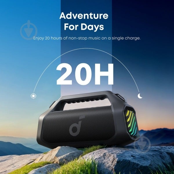 Портативна колонка Anker SoundСore Boom 2 Pro 2.0 black (A3134A11) - фото 3