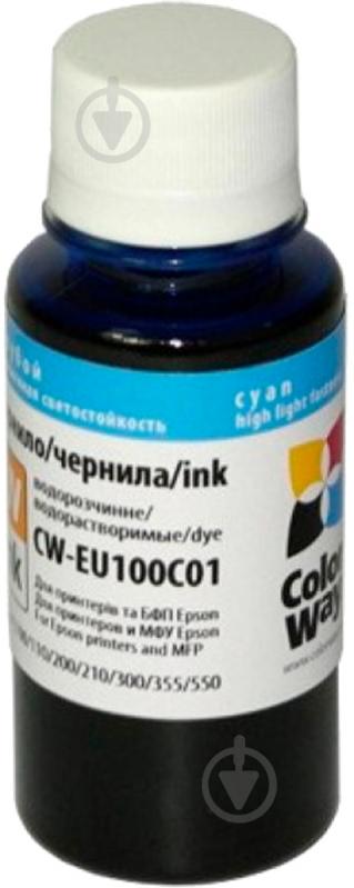 Чернила ColorWay CW-EU100С01 100мл cyan - фото 1