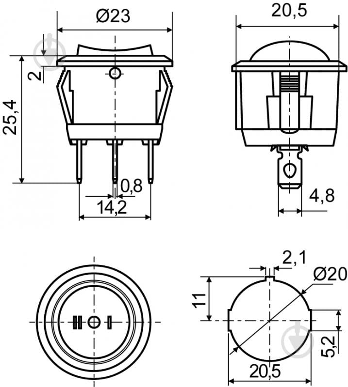 Кнопка Аско-Укрем KCD1-5-103 B/B A0140040070 - фото 3