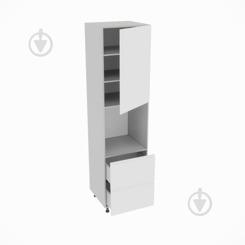 Пенал Влада ( П 60 ДШ (920) FAVORIT правая) белый шелк/пепельный Світ Меблів - фото 2 Пенал Влада ( П 60 ДШ (920) FAVORIT правая) белый шелк/пепельный Світ Меблів - фото 2