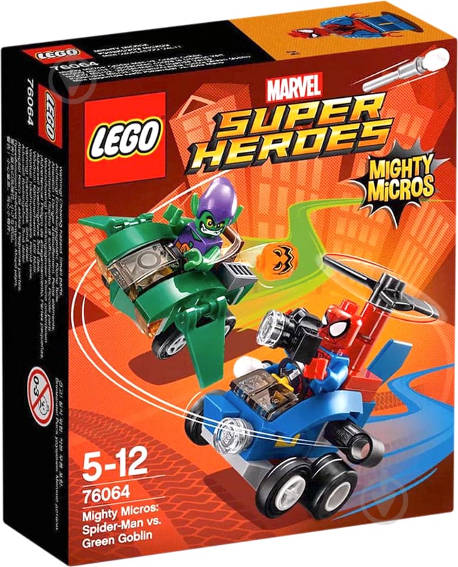 Конструктор LEGO Super Heroes Mighty Micros Человек-паук против зеленого гоблина 76064 - фото 1