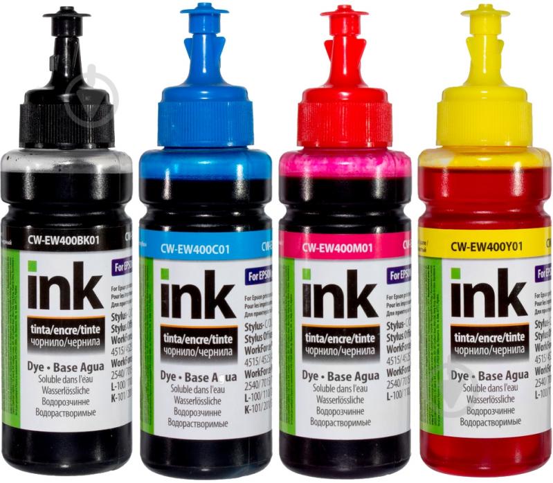 Комплект чернил ColorWay CW-EW400SET01 4x100мл magenta cyan yellow black - фото 1 Комплект чернил ColorWay CW-EW400SET01 4x100мл magenta cyan yellow black - фото 1