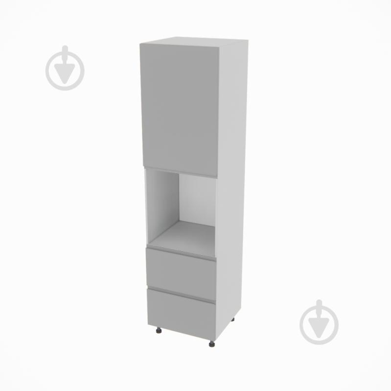 Пенал Влада ( П 60 ДШ (920) FAVORIT левая) серый бархат/пепельный Світ Меблів - фото 1 Пенал Влада ( П 60 ДШ (920) FAVORIT левая) серый бархат/пепельный Світ Меблів - фото 1