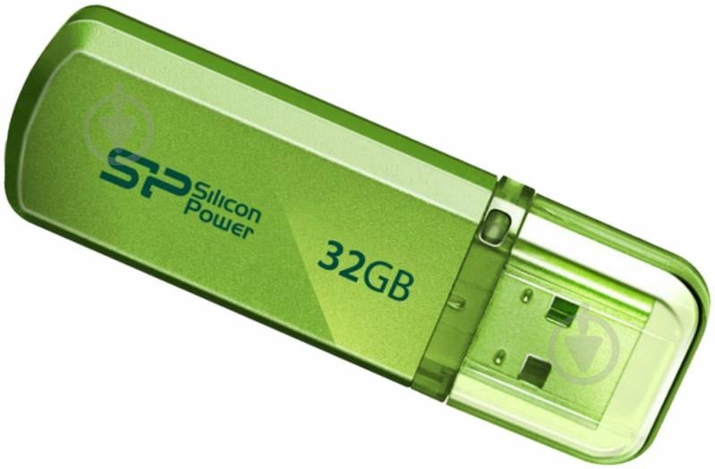 Флеш-пам'ять USB Silicon Power Helios 101 32 ГБ USB 2.0 green (SP032GBUF2101V1N) - фото 1