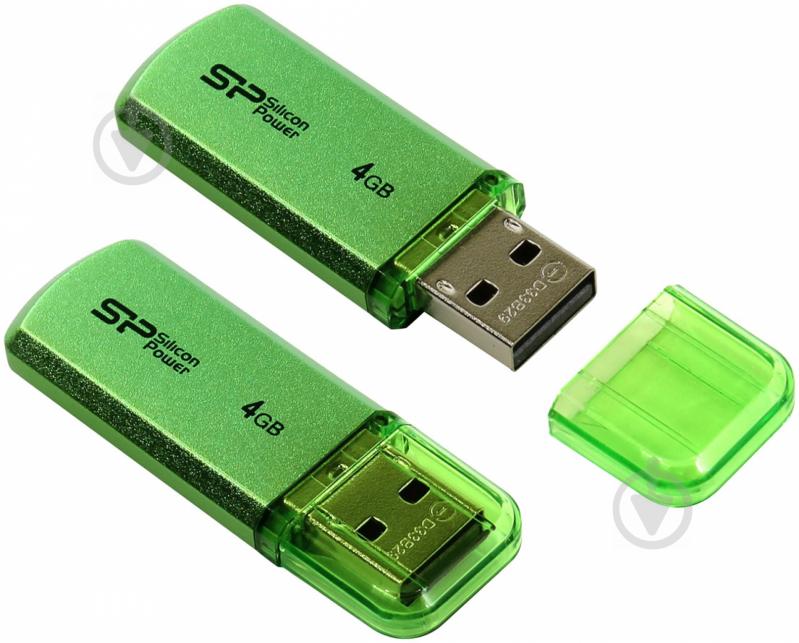 Флеш-память USB Silicon Power Helios 101 4 ГБ USB 2.0 green (SP004GBUF2101V1N) - фото 2