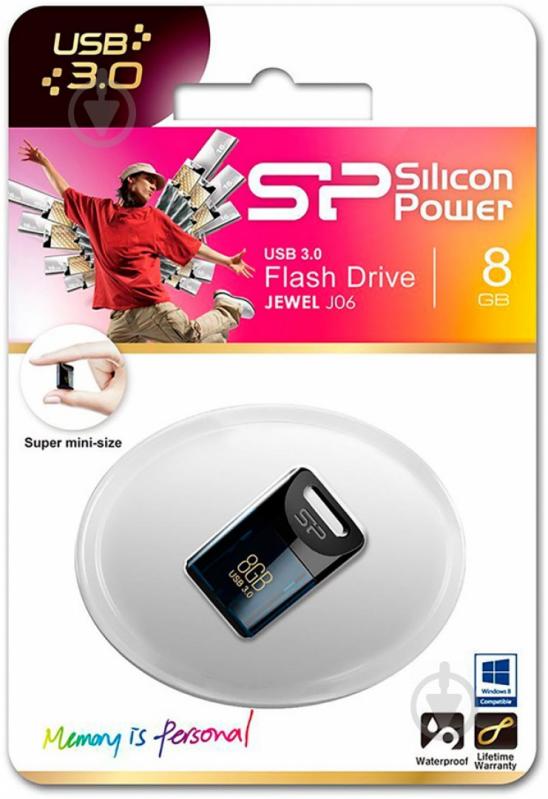 Флеш-память USB Silicon Power Jewel J06 8 ГБ USB 3.0 blue (SP008GBUF3J06V1D) - фото 4