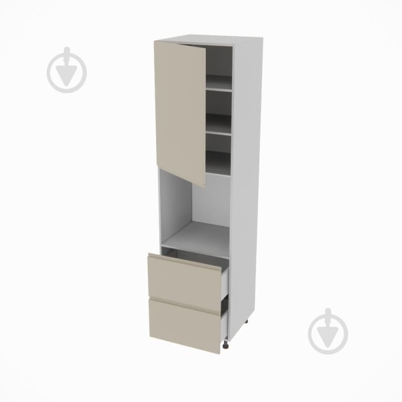 Пенал Влада ( П 60 ДШ (920) FAVORIT левая) айвори/пепельный Світ Меблів - фото 2 Пенал Влада ( П 60 ДШ (920) FAVORIT левая) айвори/пепельный Світ Меблів - фото 2