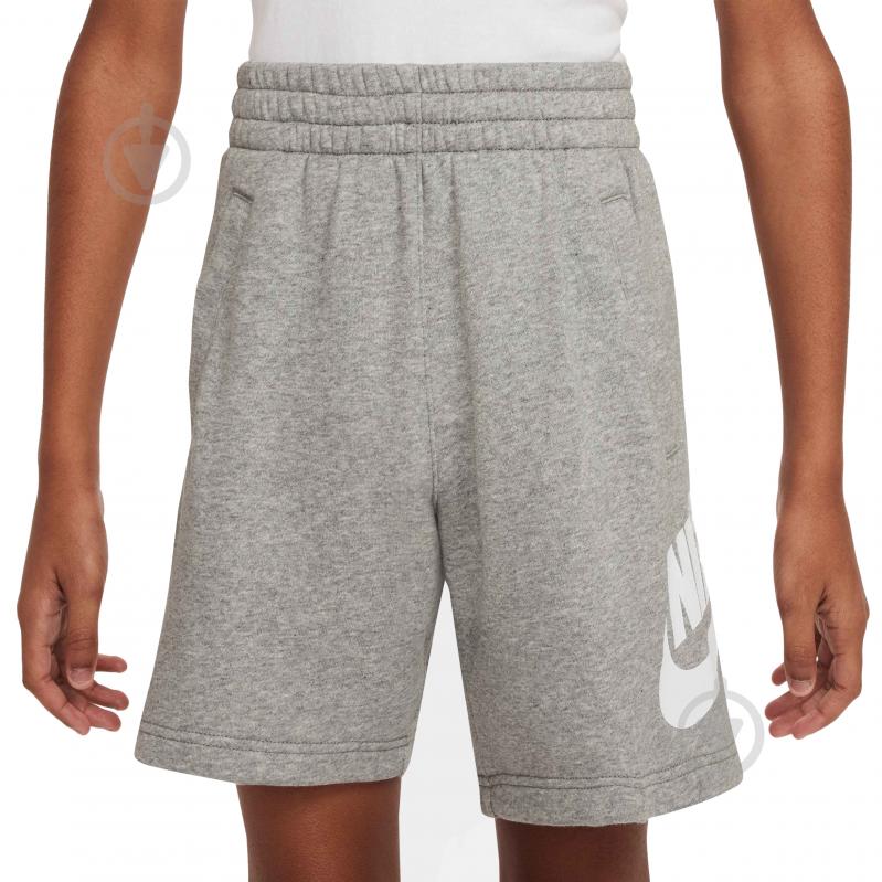 Шорты Nike K NSW CLUB FT SHORT HBR FD2997-063 р. XL серый - фото 1