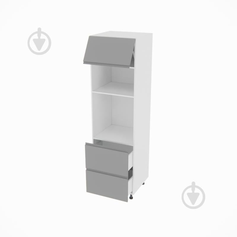 Шкаф під духовку та НВЧ-піч Влада ( П 60 ДШ п/мікрохв. (720) FAVORIT ліва) сірий оксамит/білий Світ Меблів - фото 2 Шкаф під духовку та НВЧ-піч Влада ( П 60 ДШ п/мікрохв. (720) FAVORIT ліва) сірий оксамит/білий Світ Меблів - фото 2