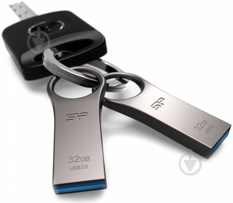 Флеш-пам'ять USB Silicon Power Jewel J80 32 ГБ USB 3.0 titanium (SP032GBUF3J80V1T) - фото 4