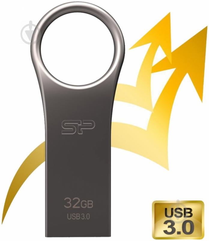 Флеш-пам'ять USB Silicon Power Jewel J80 32 ГБ USB 3.0 titanium (SP032GBUF3J80V1T) - фото 6