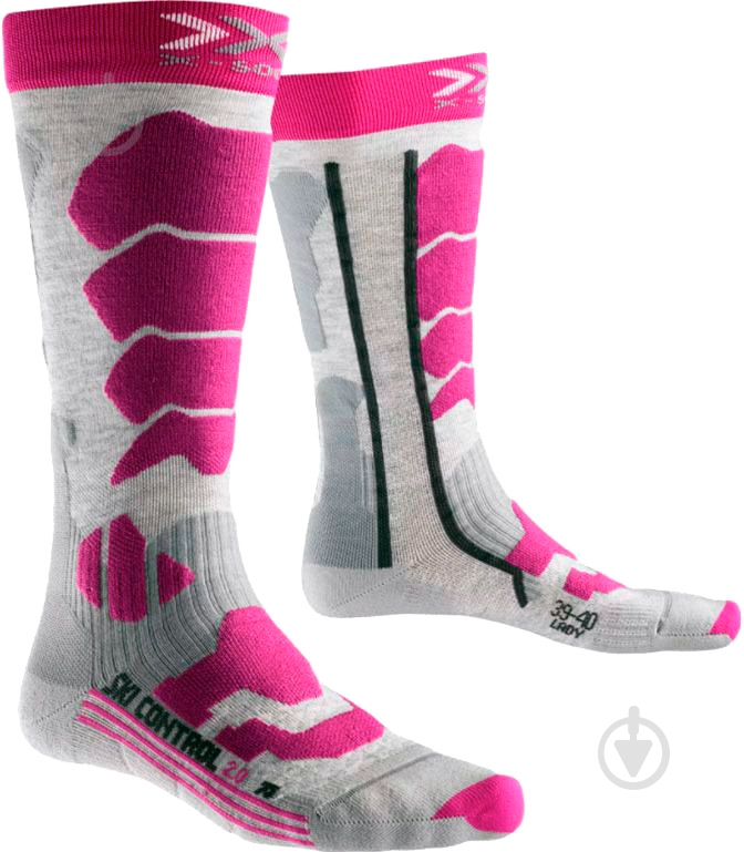Носки X-Socks Ski Control 2.0 Lady X100091 р.39-40 серый - фото 1 Носки X-Socks Ski Control 2.0 Lady X100091 р.39-40 серый - фото 1