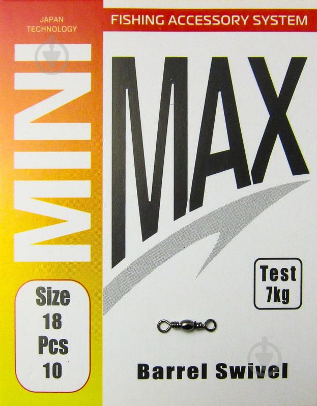 Вертлюг MiniMax Barrel Swivel 10 шт. YM-1707-18 - фото 1