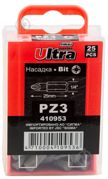 Набор бит Ultra PZ 3×25 мм ¼" 25 шт. 4010602 - фото 1