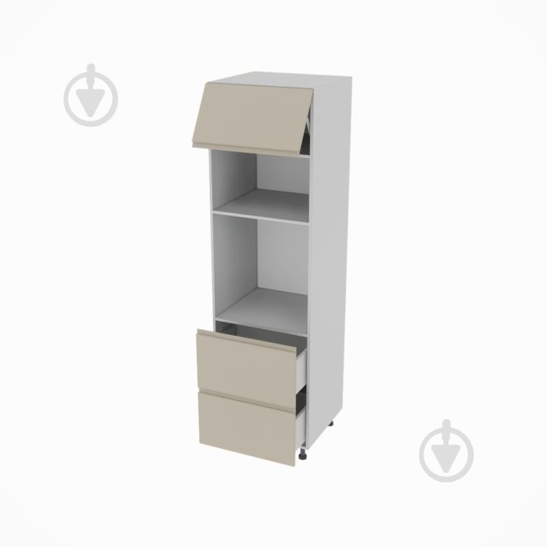 Шкаф під духовку та НВЧ-піч Влада ( П 60 ДШ п/мікрохв. (720) FAVORIT права) айворі/попелястий Світ Меблів - фото 2