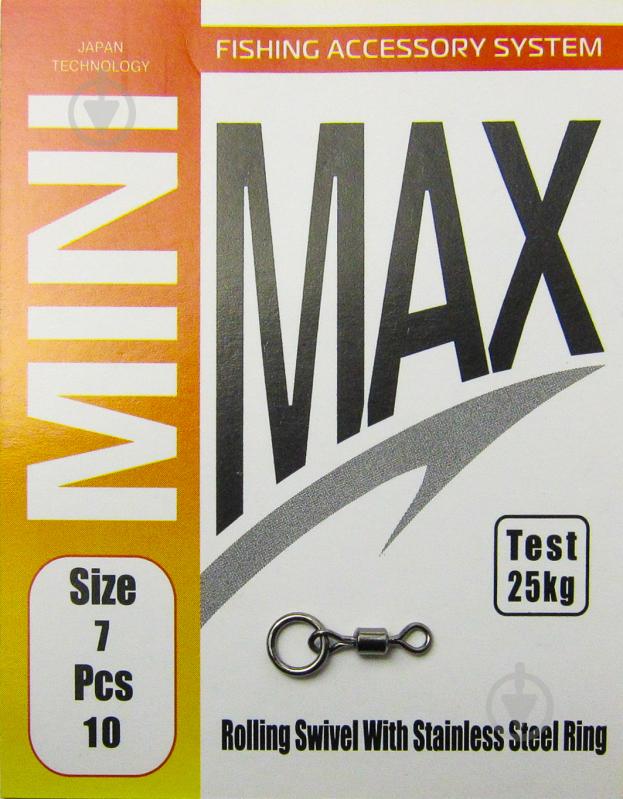 Вертлюг MiniMax Rolling Swivel with Stainless Steel Ring 10 шт. YM-1059-7 - фото 1