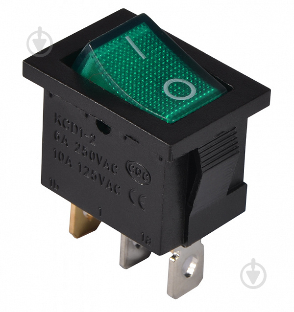 Кнопка Аско-Укрем KCD1-2-101N GR/B 220V A0140040054 - фото 1