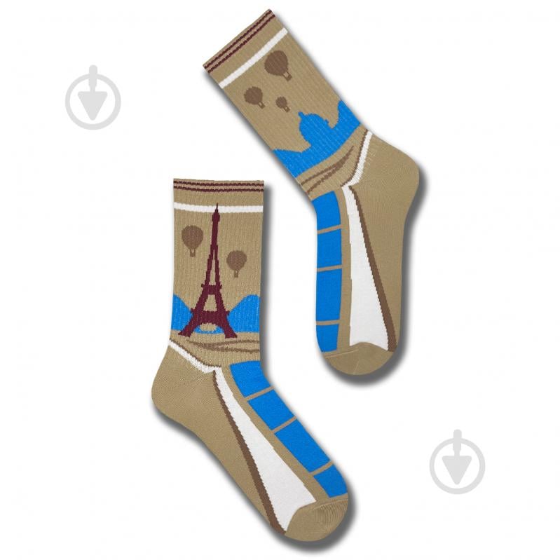 Шкарпетки жіночі Premier Socks Преміум EXCLUSIVE Paris р.23-25 різнокольоровий - фото 1