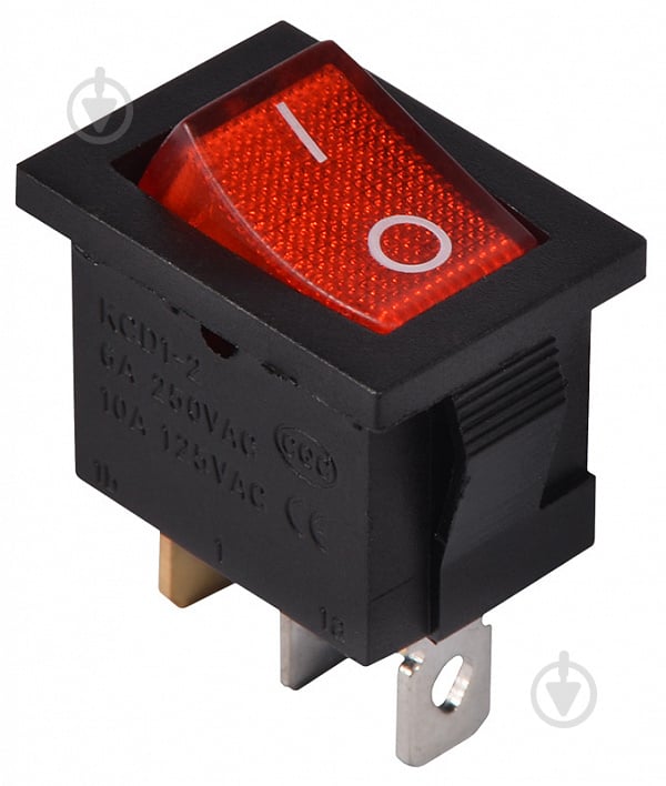 Кнопка Аско-Укрем KCD1-2-101N R/B 220V A0140040053 - фото 1