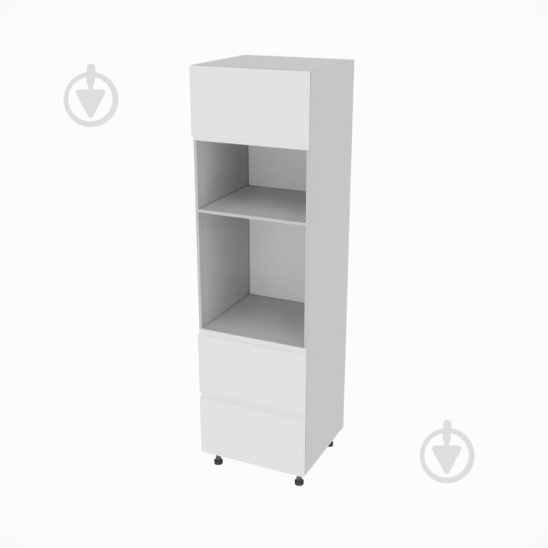 Шкаф под духовку и СВЧ-печь Влада ( П 60 ДШ п/микроволн. (720) FAVORIT левая) белый шелк/пепельный Світ Меблів - фото 1 Шкаф под духовку и СВЧ-печь Влада ( П 60 ДШ п/микроволн. (720) FAVORIT левая) белый шелк/пепельный Світ Меблів - фото 1