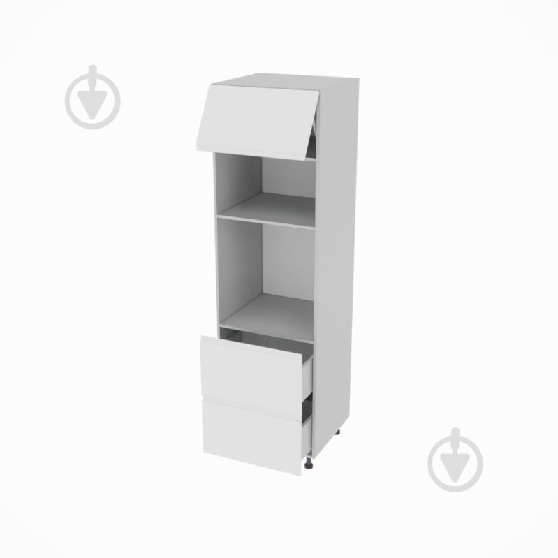 Шкаф под духовку и СВЧ-печь Влада ( П 60 ДШ п/микроволн. (720) FAVORIT левая) белый шелк/пепельный Світ Меблів - фото 2 Шкаф под духовку и СВЧ-печь Влада ( П 60 ДШ п/микроволн. (720) FAVORIT левая) белый шелк/пепельный Світ Меблів - фото 2