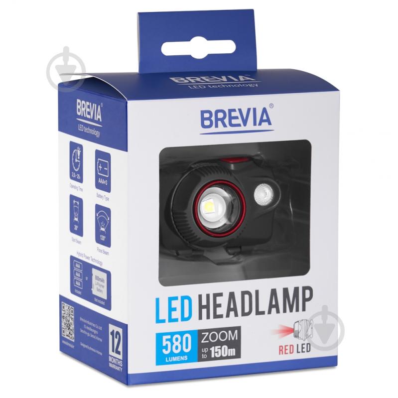 Фонарь налобный Brevia Focus Control White/Red 580 Lm [019] Black 14580FRAX1 - фото 2
