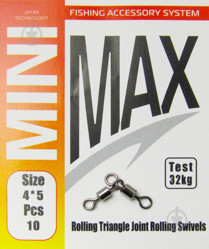 Вертлюг MiniMax Rolling Triangle Joint Rolling Swivels 10 шт. №2*3 YM-1006-4*5 - фото 1