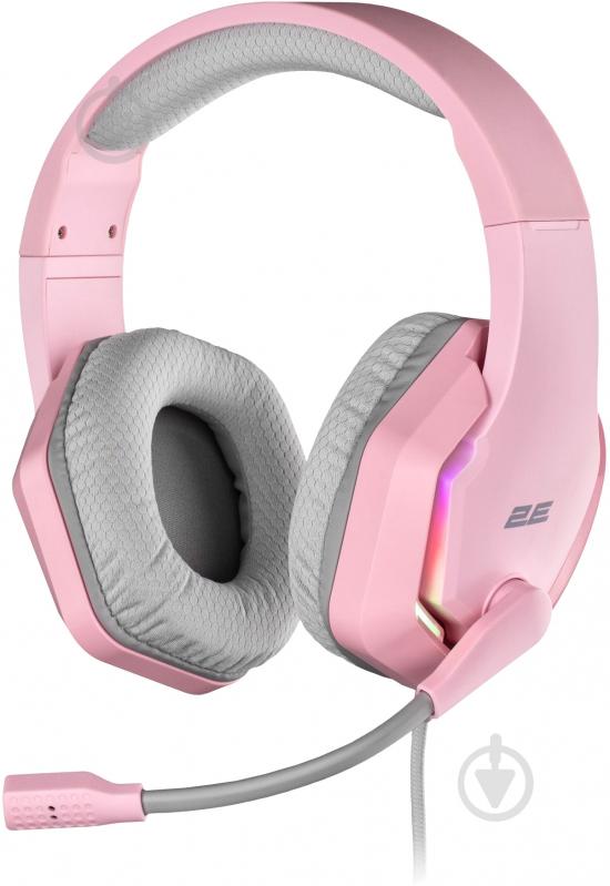 Гарнитура игровая 2E HG315 RGB USB 7.1 pink (2E-HG315PK-7.1) - фото 1 Гарнитура игровая 2E HG315 RGB USB 7.1 pink (2E-HG315PK-7.1) - фото 1