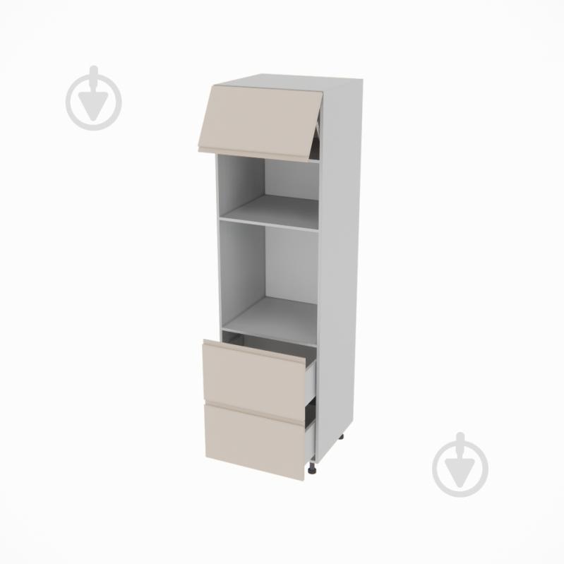 Шкаф під духовку та НВЧ-піч Влада ( П 60 ДШ п/мікрохв. (720) FAVORIT ліва) пломбір/попелястий Світ Меблів - фото 2