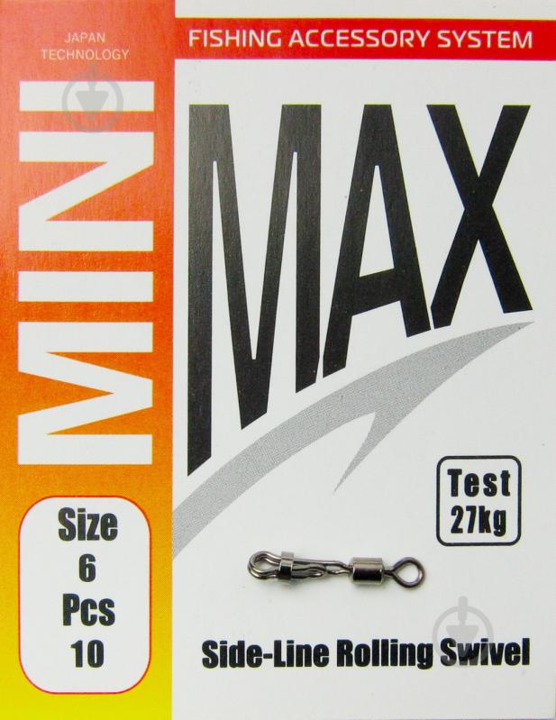Вертлюг MiniMax Side-Line Rolling Swivel 10 шт. YM-1012-6 - фото 1
