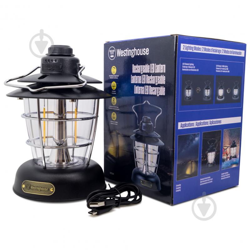 Фонарь Westinghouse RETRO 6W LED Filament WF241 Type-C 400 Lm черный WF241-CB(Black) - фото 5 Фонарь Westinghouse RETRO 6W LED Filament WF241 Type-C 400 Lm черный WF241-CB(Black) - фото 5
