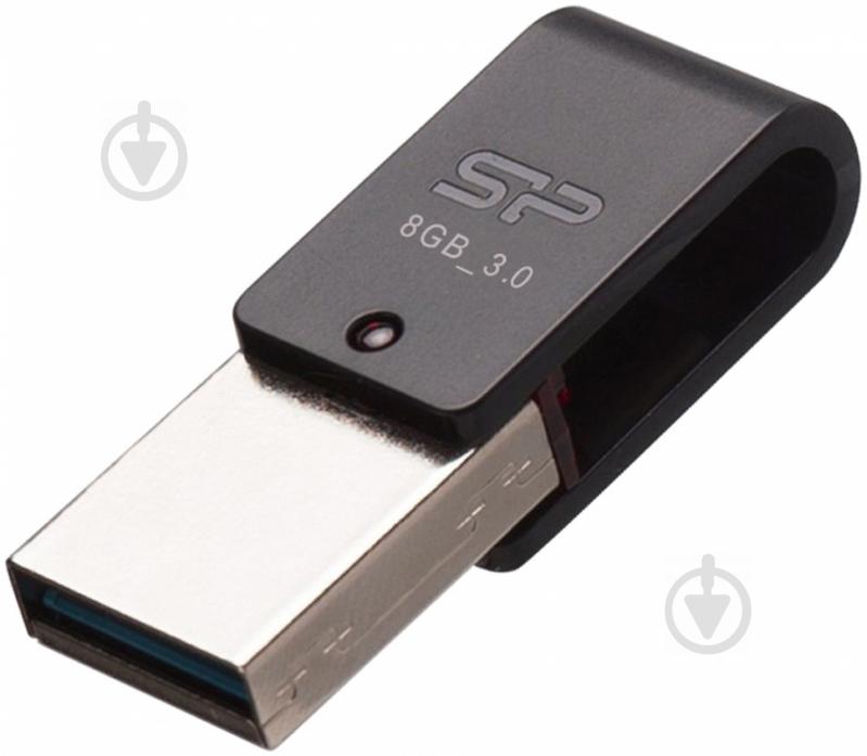 Флеш-пам'ять USB Silicon Power Mobile X31 8 ГБ USB 3.0microUSB (OTG) black (SP008GBUF3X31V1K) - фото 3