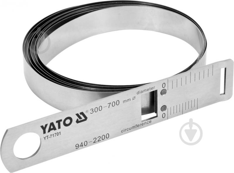 Циркометр YATO YT-71701 для кола 940-2200 мм і діаметра 300-700 мм з метр. і дюйм. шкалами - фото 1