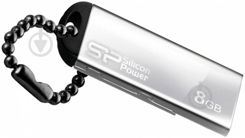 Флеш-пам'ять USB Silicon Power LUX mini 830 8 ГБ USB 2.0 silver (SP008GBUF2830V1S) - фото 1