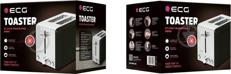 Тостер ECG ST 2708 Tradizione Nero - фото 9