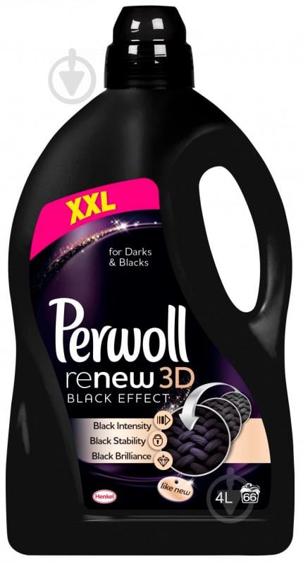 Гель для машинной стирки Perwoll ReNew 3D Black 4 л - фото 1