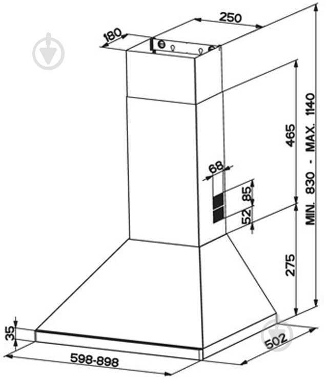 Вытяжка Faber STRIP EG8 PB BK/BRA A60 - фото 4