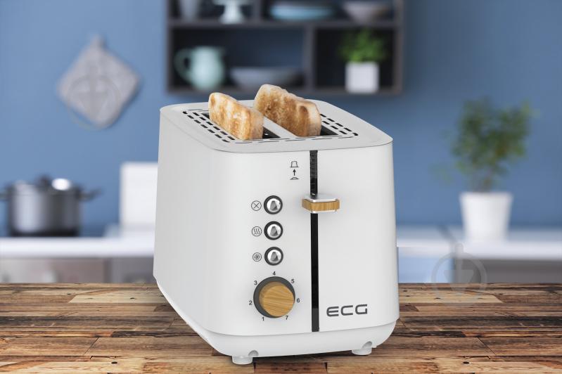 Тостер ECG ST 2768 Timber White - фото 9