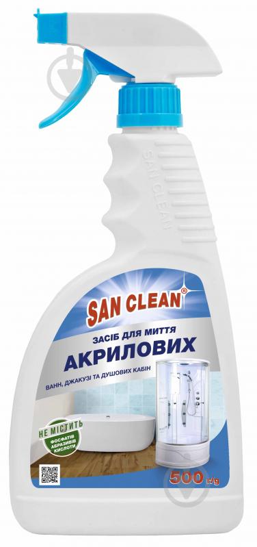 Універсальний засіб SAN CLEAN для миття акрилових ванн 0,5 л - фото 1