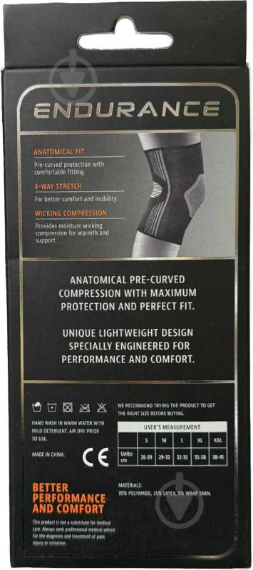Наколенник Protech PROTECH Knee Compression E110003-1001 р. XL черный - фото 10